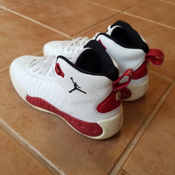 Size 6.5Y Nike Jordan Jumpman Pro GS White Sneakers - Picture 5 of 10